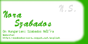 nora szabados business card